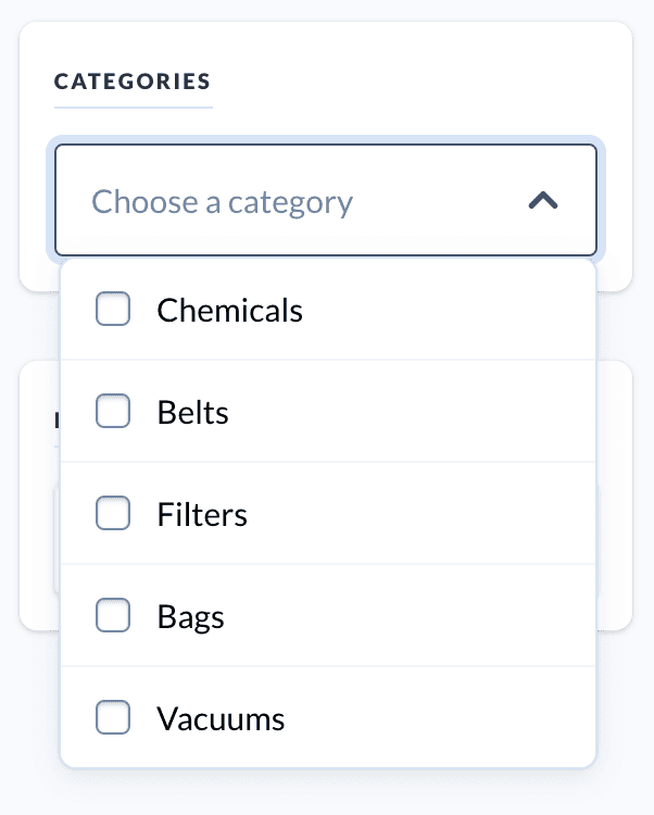 Manage Categories