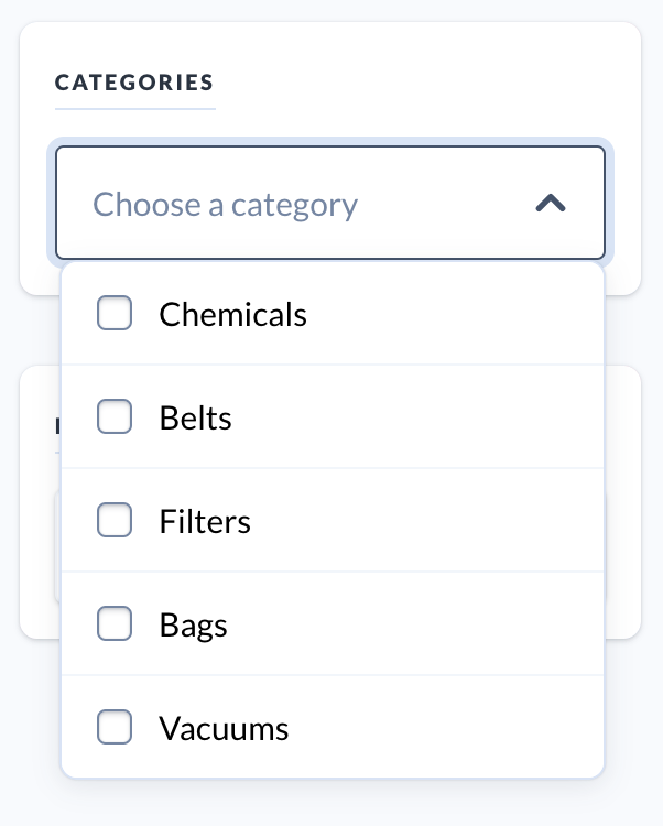 Manage Categories